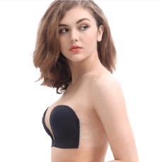 DYANA  Αυτοκόλλητο Μαύρο Σουτιέν Push up Cup C