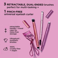 Real Techniques Double Time Brush + Lash Set 4pcs Travel friiendly