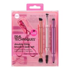Real Techniques Double Time Brush + Lash Set 4pcs Travel friiendly