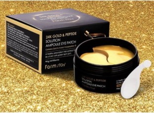 Farmstay 24K Gold & Peptide Solution Ampoule Eye Patch 90g