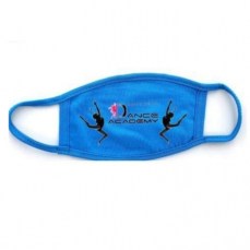 Light blue mask with logo